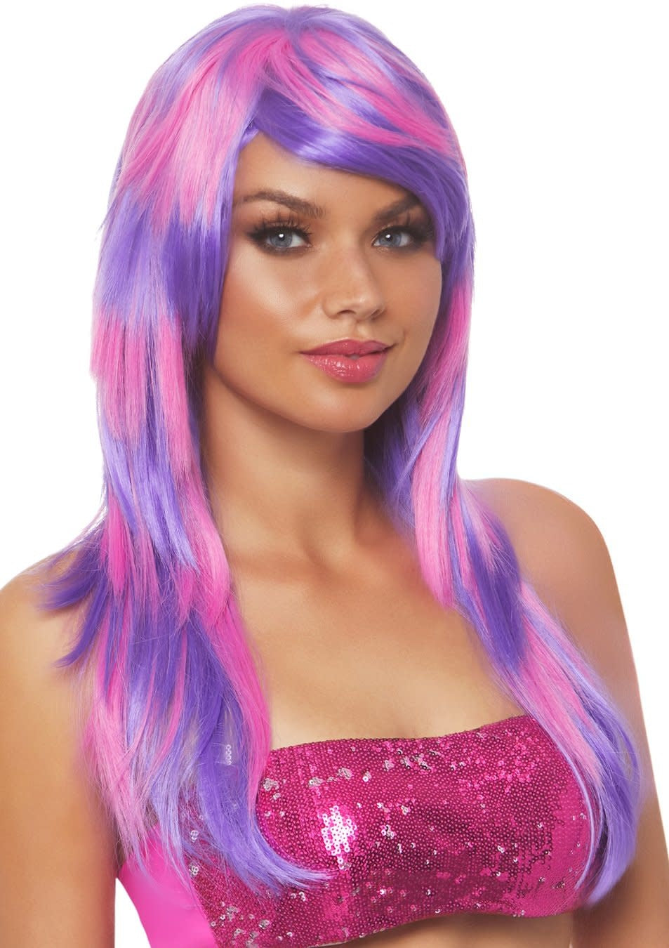 CHESHIRE CAT authentic * Purple to Pink Ombre wig, so soft, ready to ship!