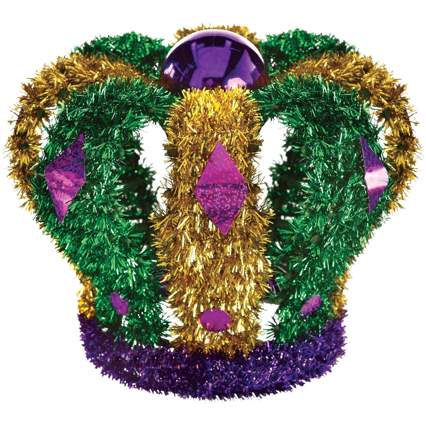 3D Tinsel Crown - Mardi Gras