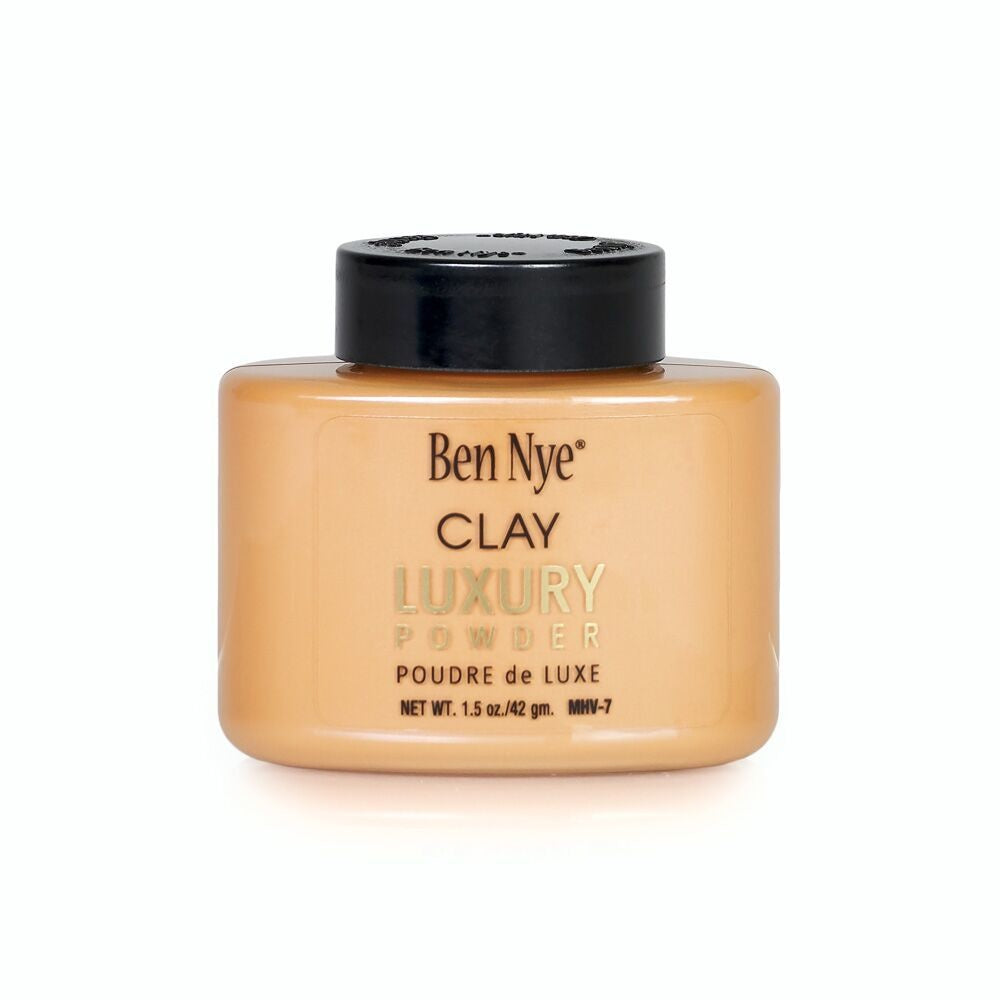 Ben Nye luxury powder in clay color in a 1.5 oz bottle.