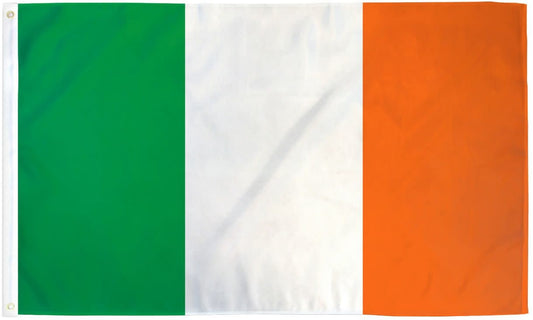 A 3x5 ft flag of Ireland.