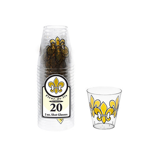 mardi gras shot glasses