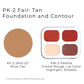 PK - 2 Fair: The Tan foundation and contour from the Ben Nye Creme personal kit.