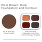PK - 6 Brown: Dark foundation and contour from the Ben Nye Creme personal kit.