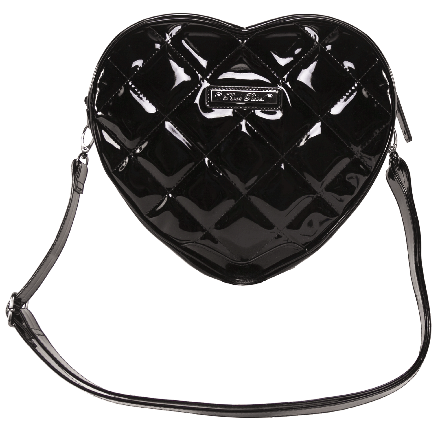 Frank Studded Quilted Heart Shoulder Bag - Black