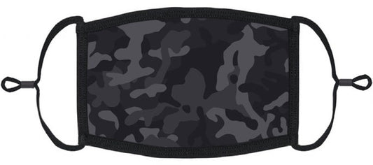 Adjustable Fabric Face Mask: Black Camouflage (1 pk.)