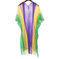 Mardi Gras Multi Color Poncho