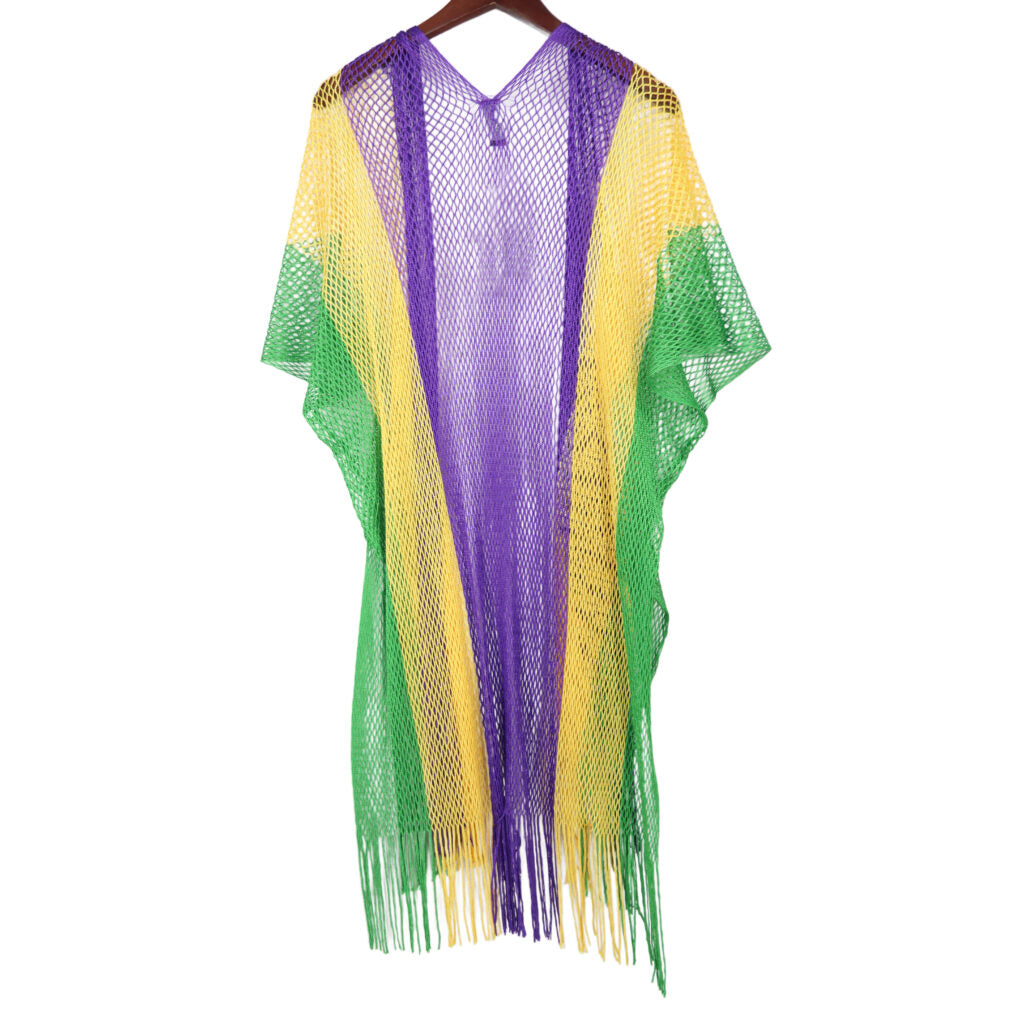 Mardi Gras Multi Color Poncho
