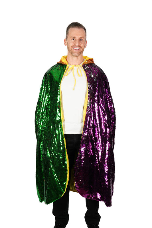 Mardi Gras Sequin Cape