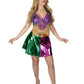 Fringe Sequin Mardi Gras Halter Top