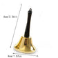 Gold Christmas Hand Bell with Wooden Handle
