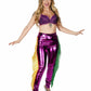 Purple Mardi Gras Shiny Pants with Side Tassels