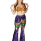 Mardi Gras Sequin Bell Bottom Pants