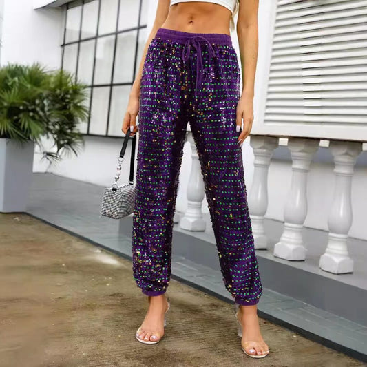 Mardi Gras Sequin Jogger Pants