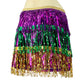 Mardi Gras Sequin Tri Color Skirt