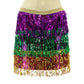 Mardi Gras Sequin Tri Color Skirt