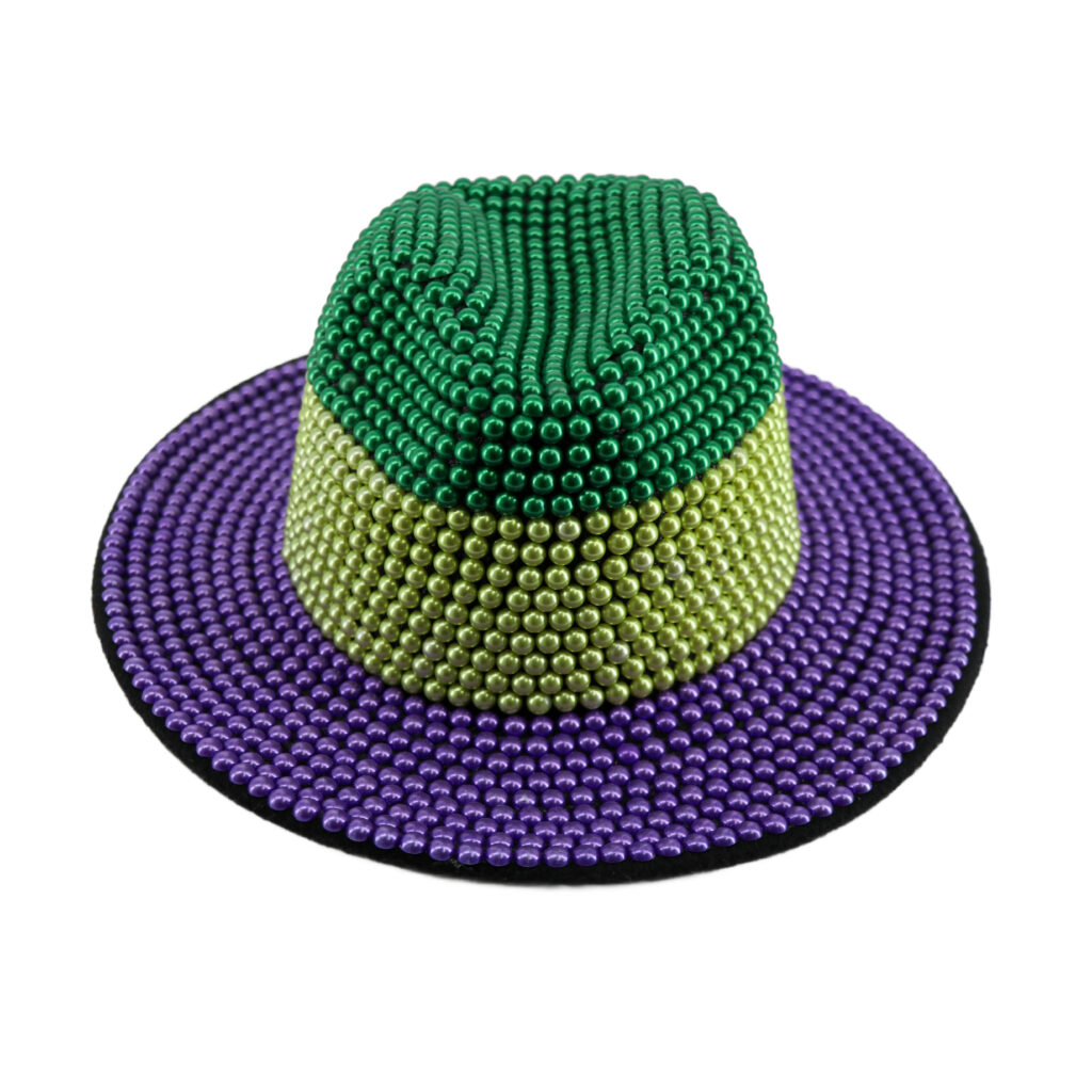 Mardi Gras Beaded Cowboy Hat