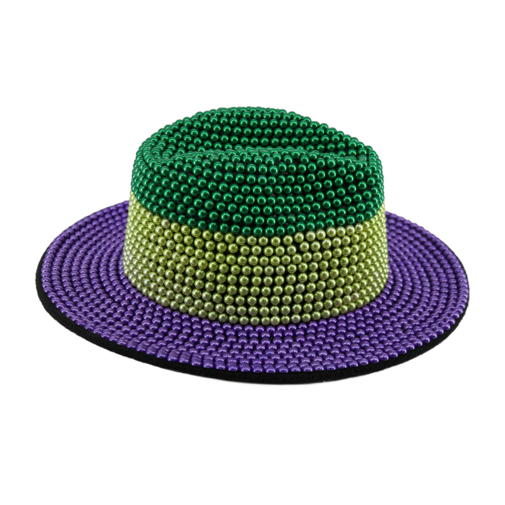 Mardi Gras Beaded Cowboy Hat