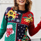 Snowflake Round Neck Pullover Christmas Sweater