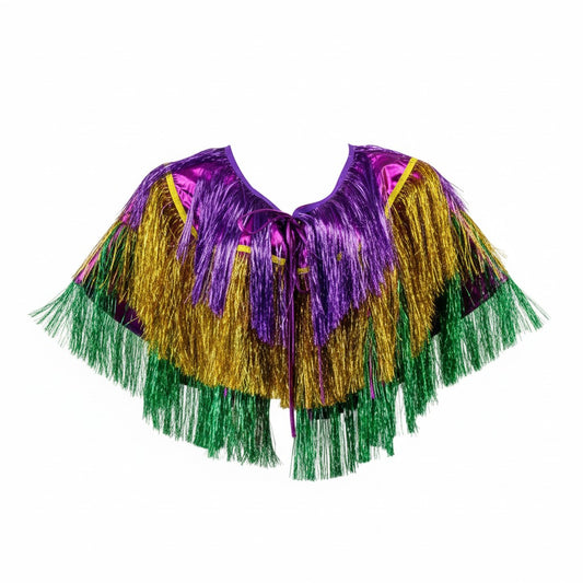 Mardi Gras Tinsel Shawl