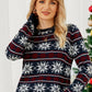 Round Neck Snowflake Christmas Sweater