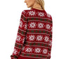 Round Neck Snowflake Red Christmas Sweater