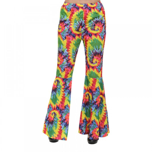Adult 1980's Rainbow Tie-Dye Bell Bottoms - One Size