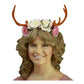 Antler Headband w/ Flowers - Brown