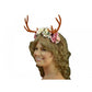 Antler Headband w/ Flowers - Brown