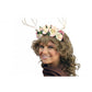 Antler Headband w/ Flowers - White