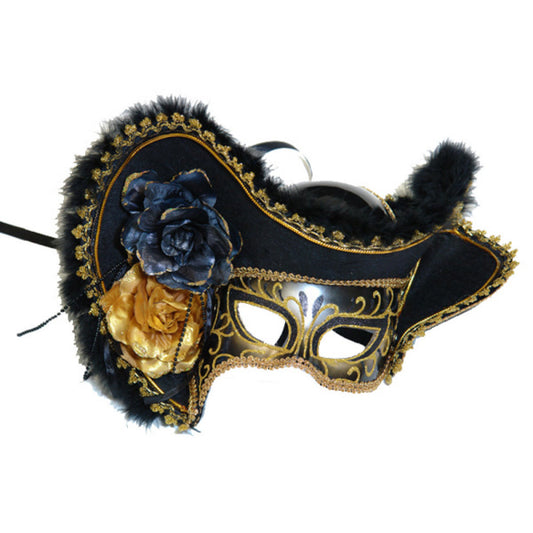 Black Lady Pirate Masquerade Mask