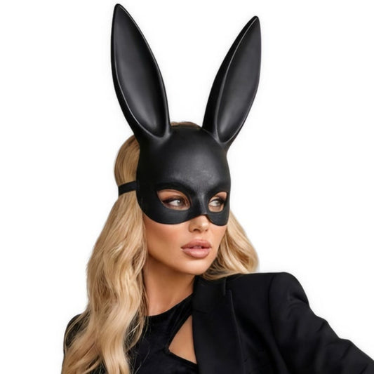 Black Playful Bunny Mask