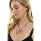 Black Rhinestone Spider Necklace