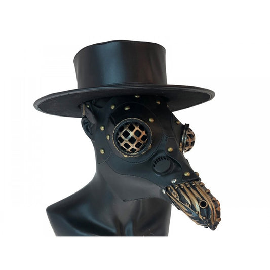 Black Steampunk Plague Doctor Mask