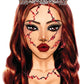 Bloody Face Jewels Sticker