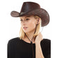 Brown Western Cowboy Hat w/ Medallion