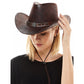 Brown Western Cowboy Hat w/ Medallion