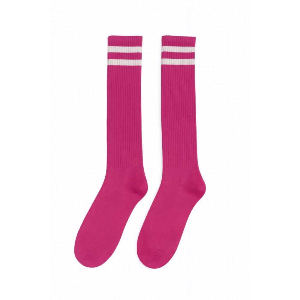 COLOR POP!: Knee High Striped Socks
