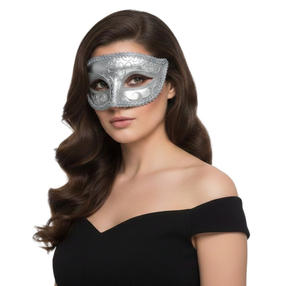 Carnival Mask - Silver