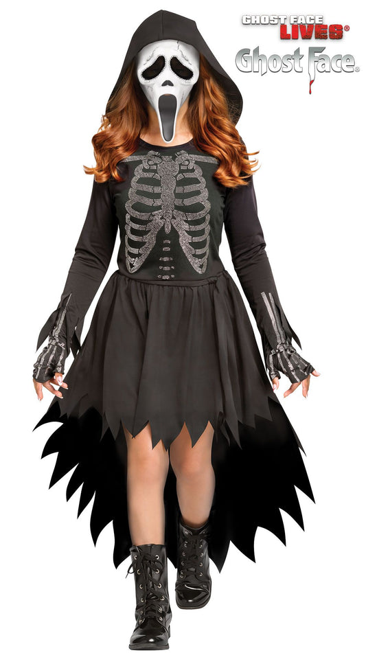 Child's Skele-Stone Rhinestone Ghost Face
