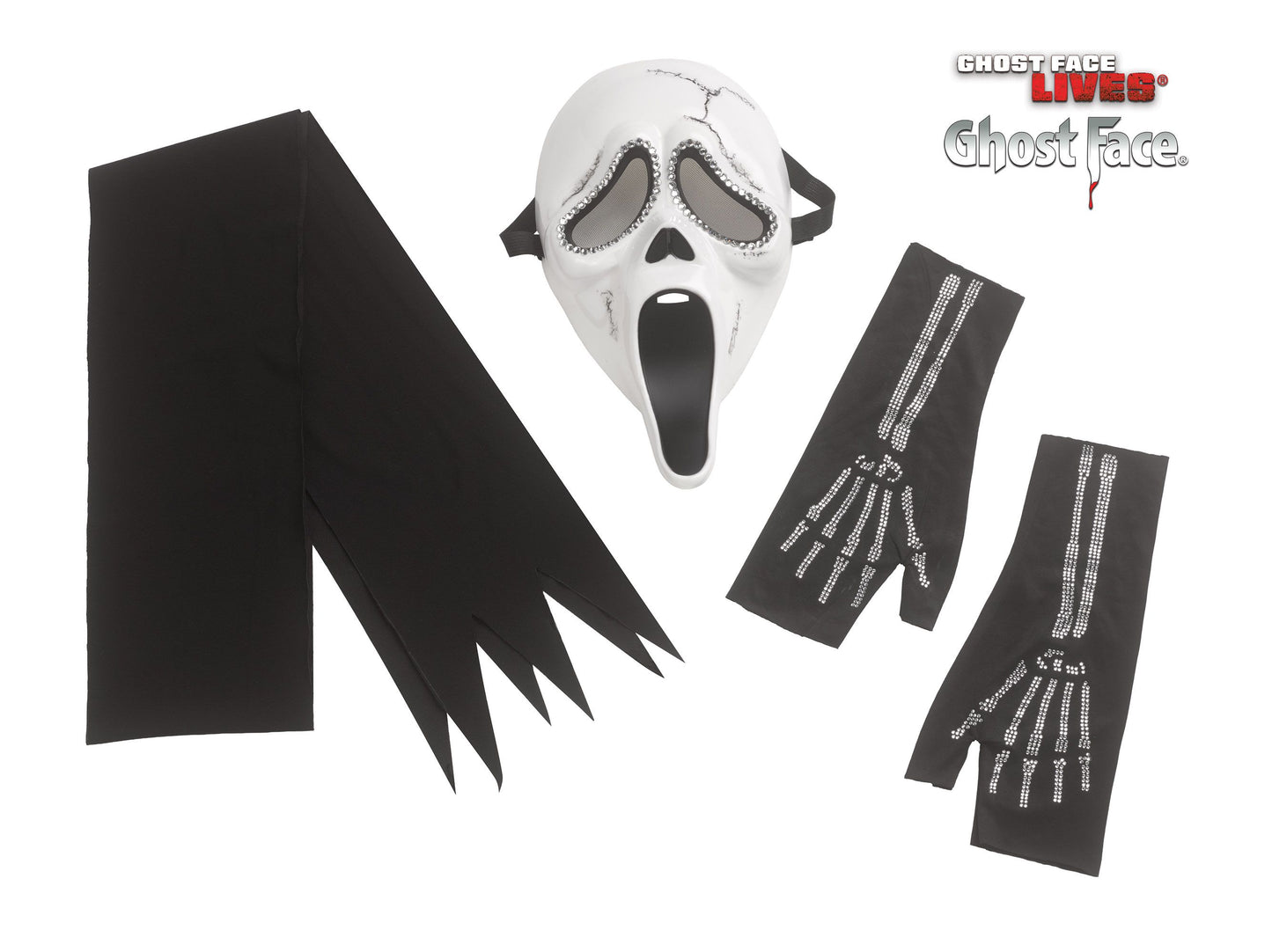 Child's Skele-Stone Rhinestone Ghost Face