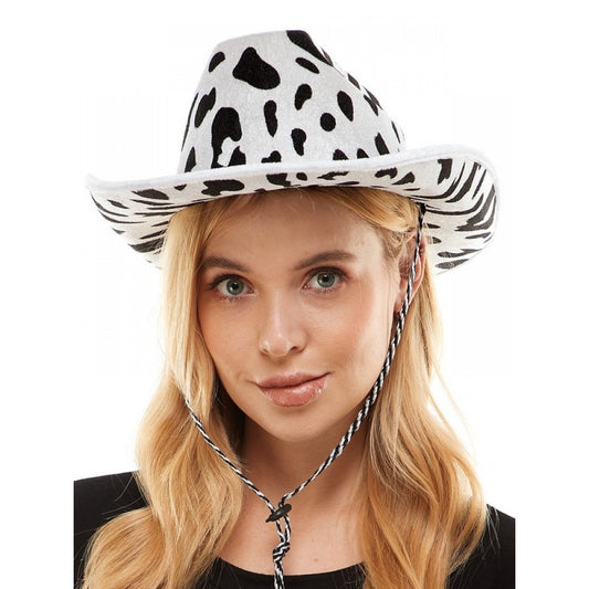Cow Print Cowboy Hat