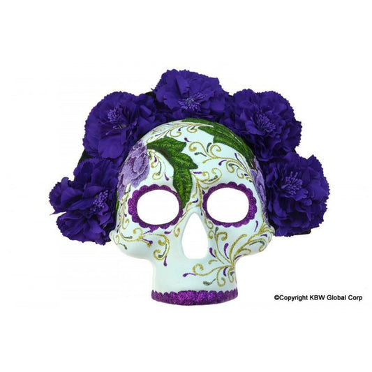 D.O.D. Embroidery Skull Mask - Purple