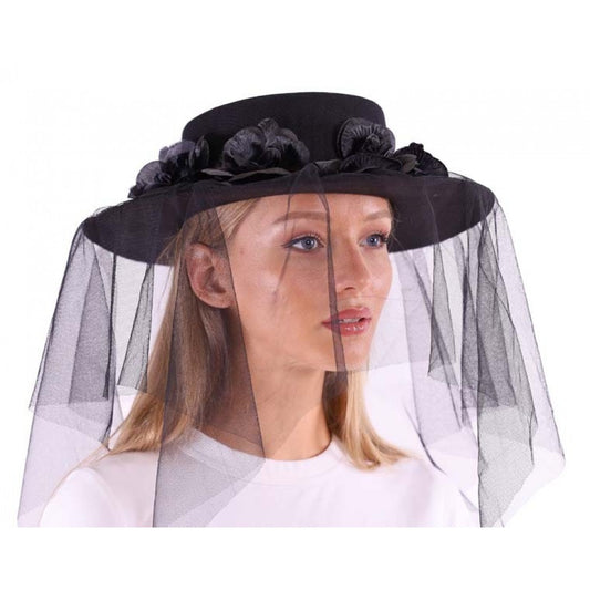 Day of The Dead Hat With Attached Veil