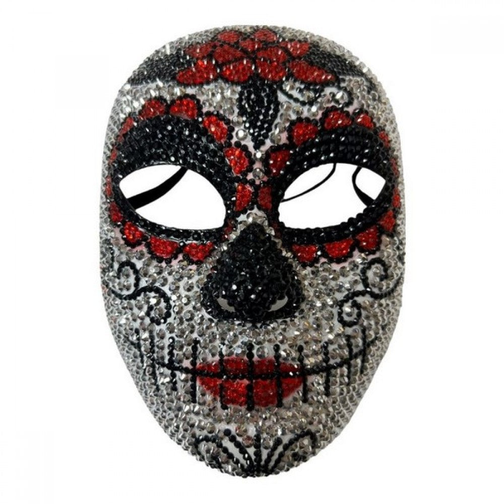 Day of The Dead Rhinestone Mask