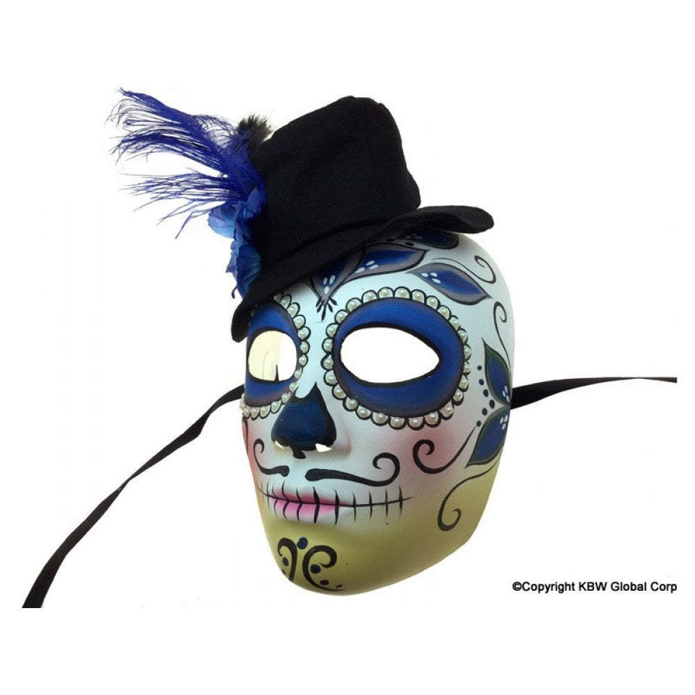 Day of the Dead Full Mask w/ Flowers