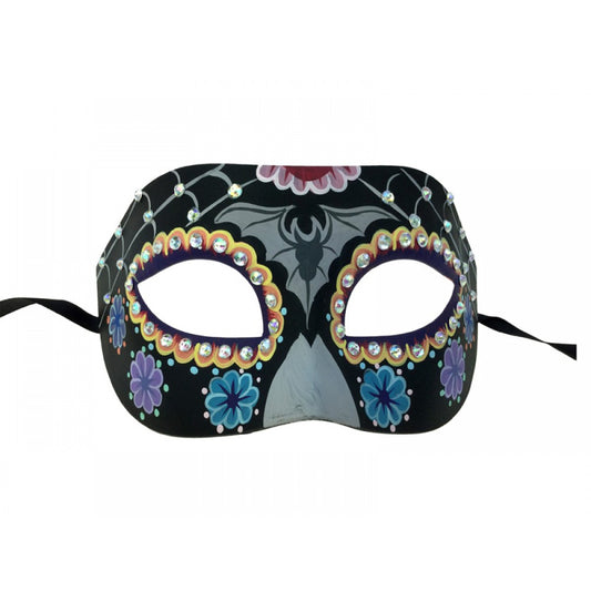 Day of the Dead Mask w/ Bat - Black