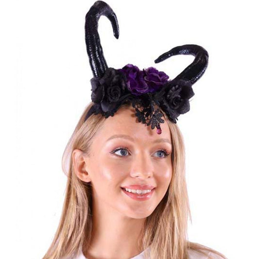 Demon Horn Headband - Black