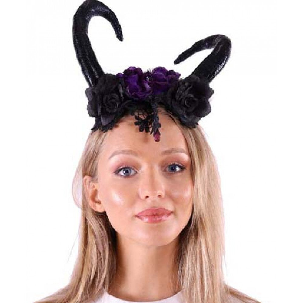 Demon Horn Headband - Black