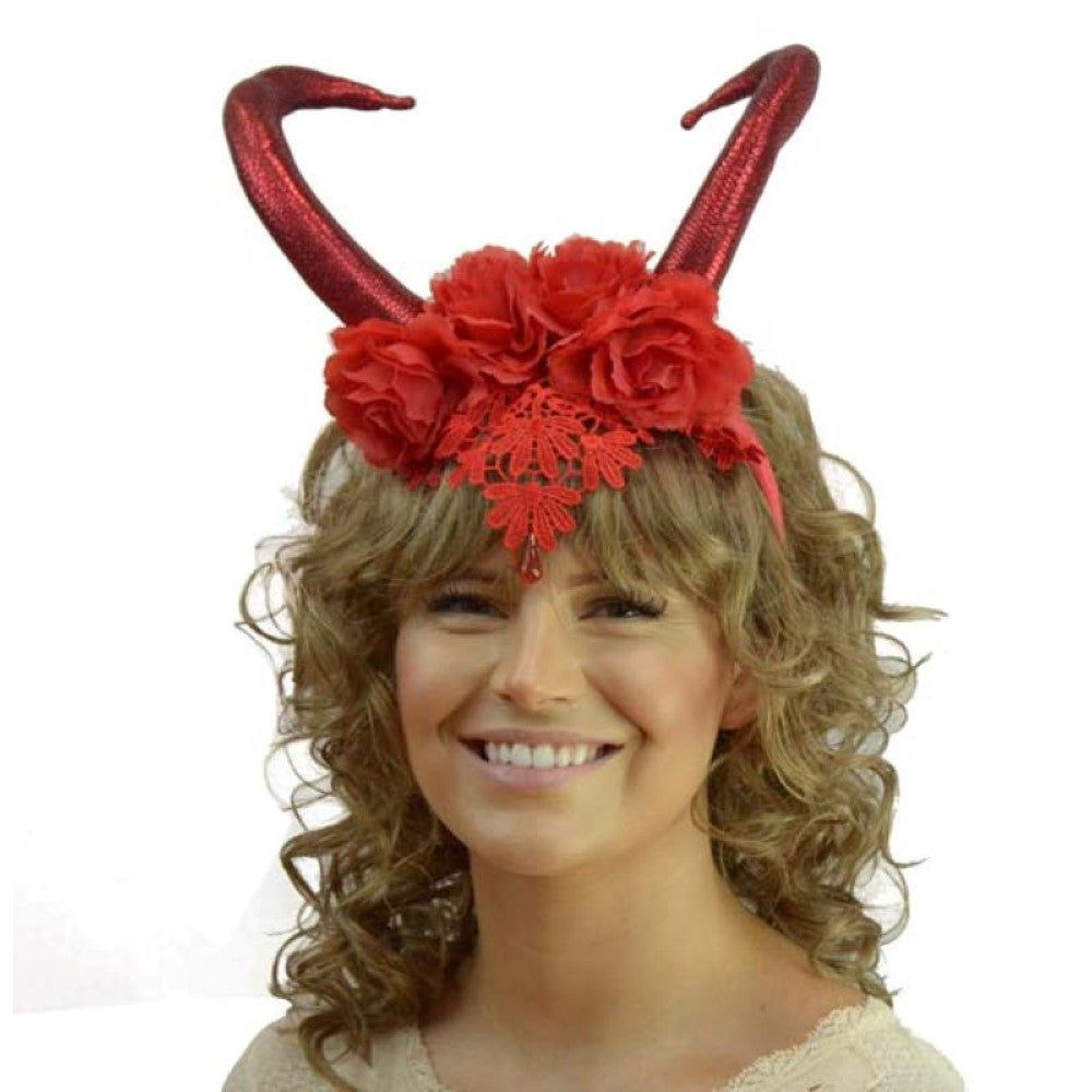 Demon Horn Headband - Red