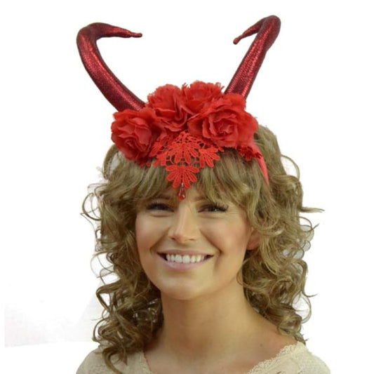 Demon Horn Headband - Red
